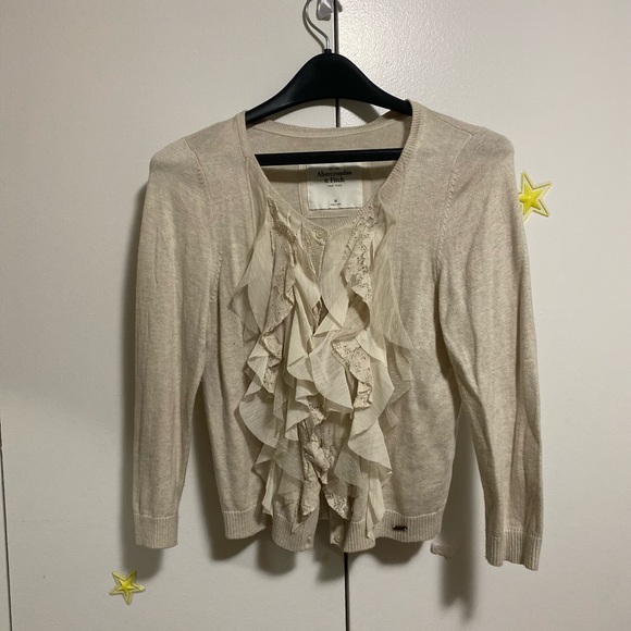 White Abercrombie and fitch cardigan - Picture 2 of 5